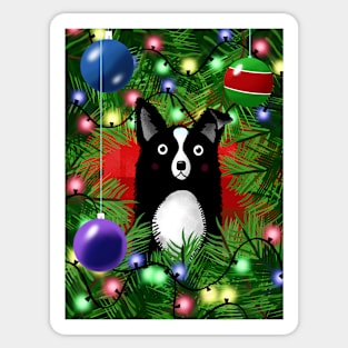 The Collie and the Christmas Tree Sticker